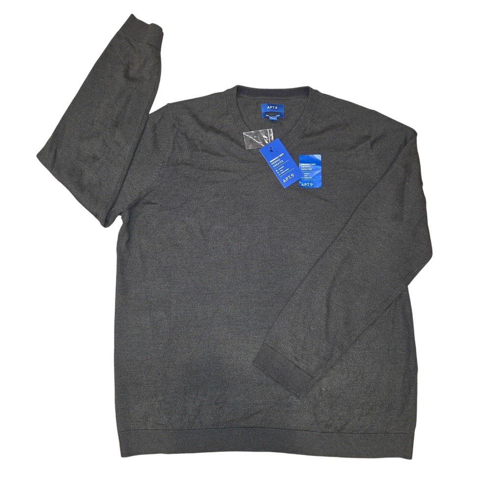 NWT Apt 9 forest green, seriously soft merino wool sweater sz XXL